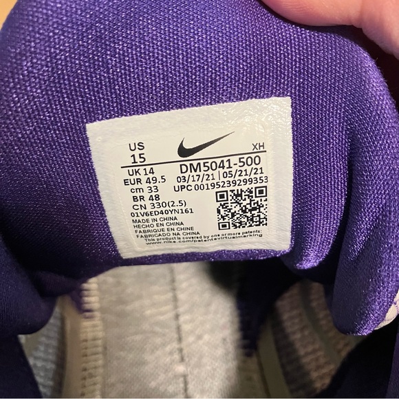 Nike Kyrie Low 4 TB Promo Field Purple/White DM5041-500 Men’s Size 15 No Insole - Picture 9 of 9
